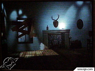 Game footage of cabin interior